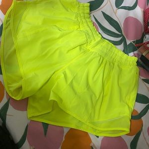 Lulu lemon Neon yellow shorts